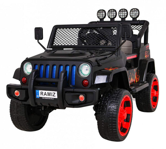 Autko terenowe Raptor Drifter 4x4 dla dzieci z napędem 4x4, kołami EVA, płomieniami i pilotem 2,4 GHz do zabawy w domu i ogrodzie