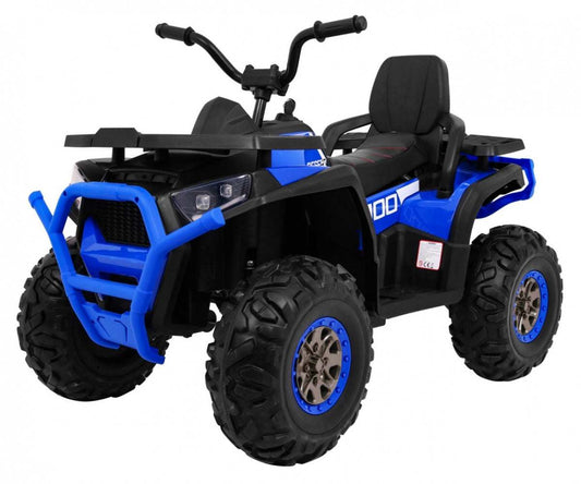 Niebieski dziecięcy Desert Quad ATV 12V z 3 prędkościami i pilotem 2.4 GHz, terenowy pojazd z napędem 2/4 koła.