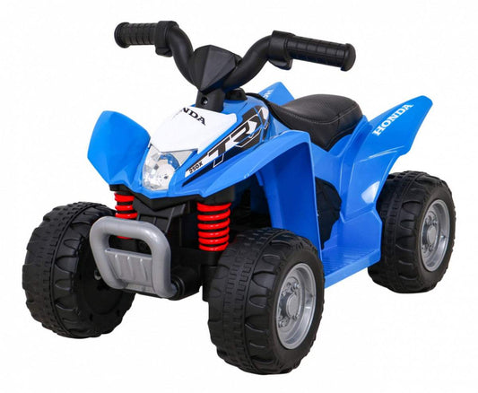 Niebieski Quad Honda 250X dla dzieci z LED, klaksonem i siedzeniem z ekoskóry