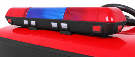 Czerwono-niebieska lampa LED syreny pojazdu straż pożarna dla dzieci 12V zdalnie sterowany
