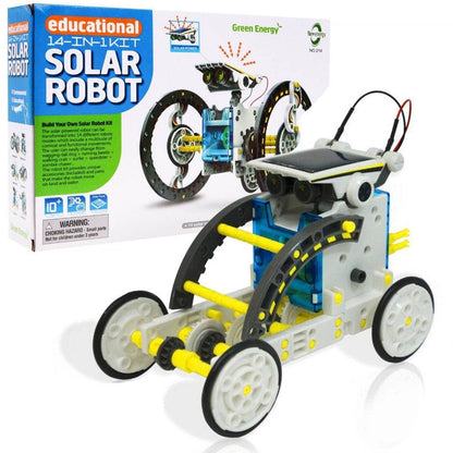 Roboty Solarne 14w1 educational solar-powered robot kit for kids age 10+ with buildable mechanical models and renewable energy learning.