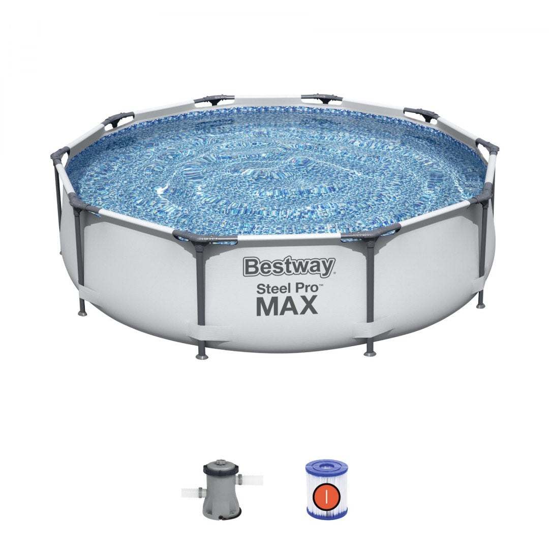 Basen stelażowy Bestway Steel Pro Max 305x76 z mozaikową grafiką i stalowym stelażem dla rodziny