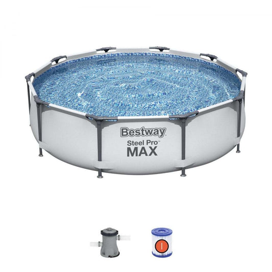 Basen stelażowy Bestway Steel Pro Max 305x76 z mozaikową grafiką i stalowym stelażem dla rodziny