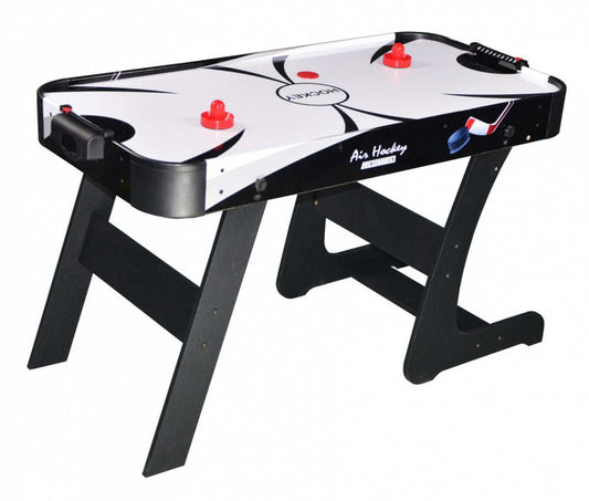 Stół Air Hockey do gry dla dwóch graczy 122x60,5x71 cm z powietrzną poduszką i dynamiczną powierzchnią gry