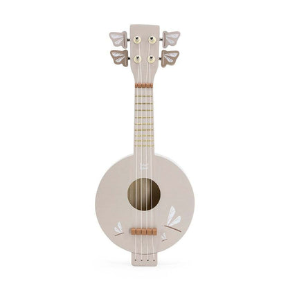 Label Label Banjo drewniane dla dzieci z możliwością strojenia, lekki i bezpieczny instrument muzyczny
