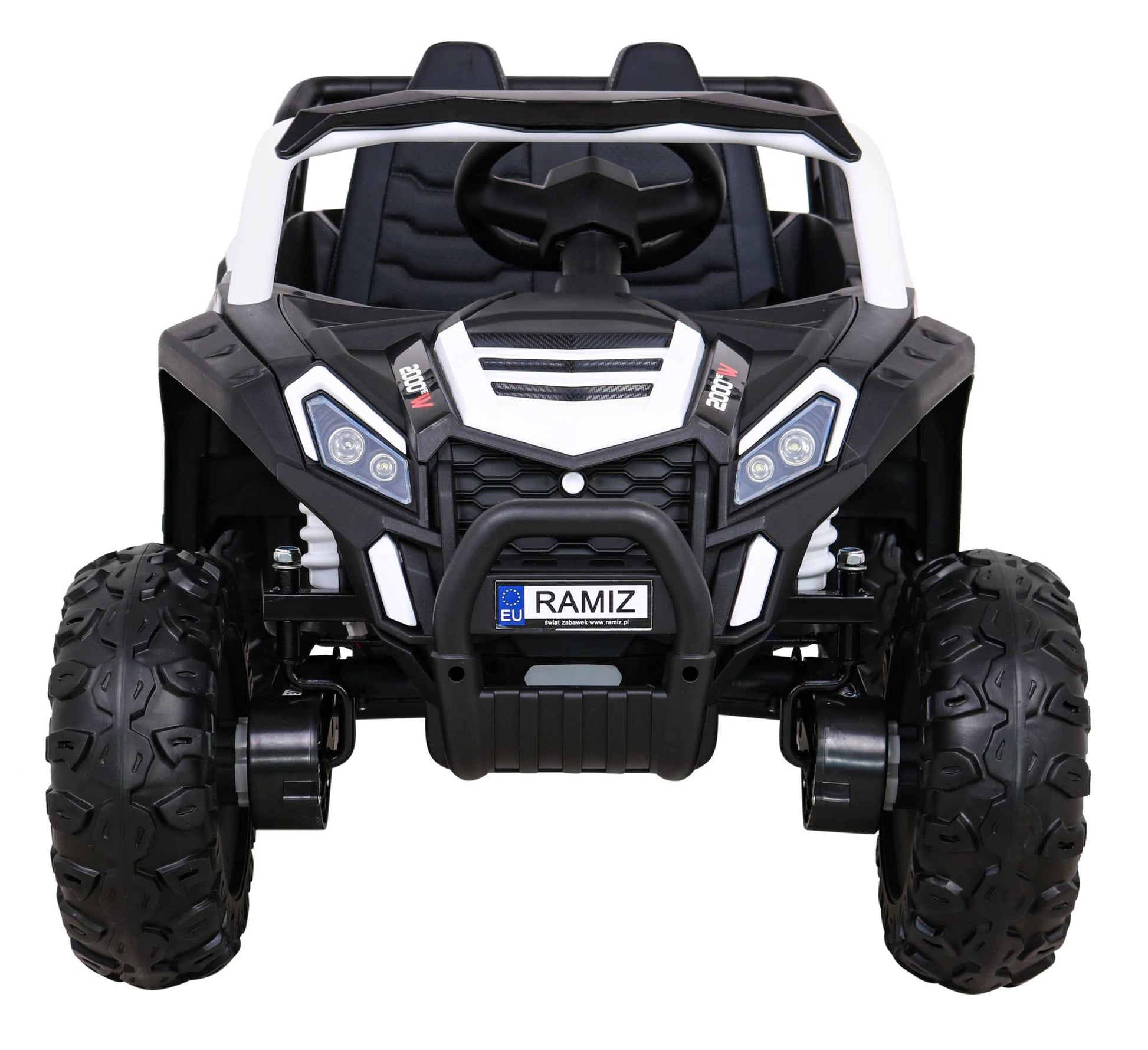 Buggy UTV 2000M white kids electric ride-on car with remote control and LED lights