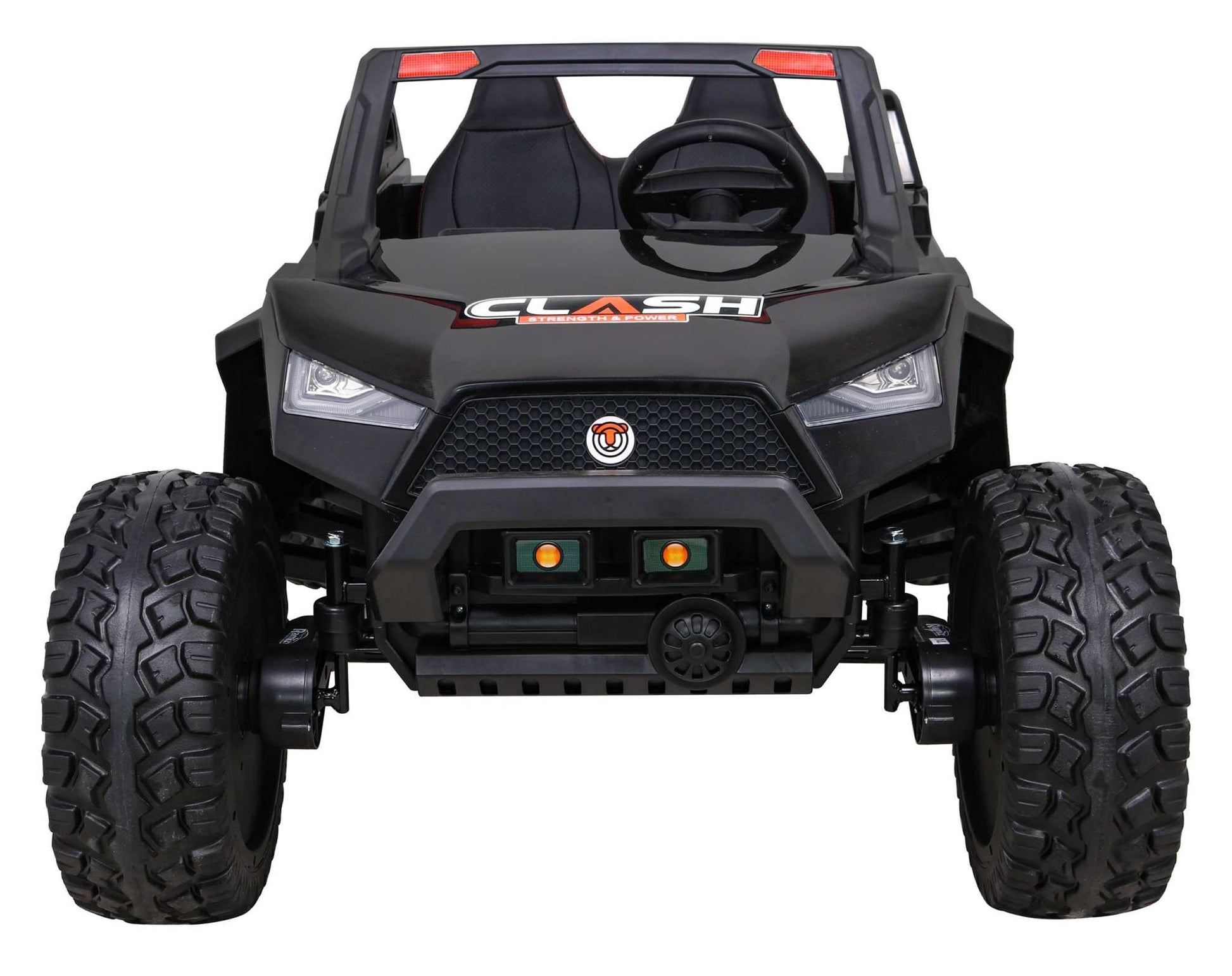 Czarny Buggy Clash 4x4 dla 2 dzieci z pilotem MP3 LED i regulacją siedzenia