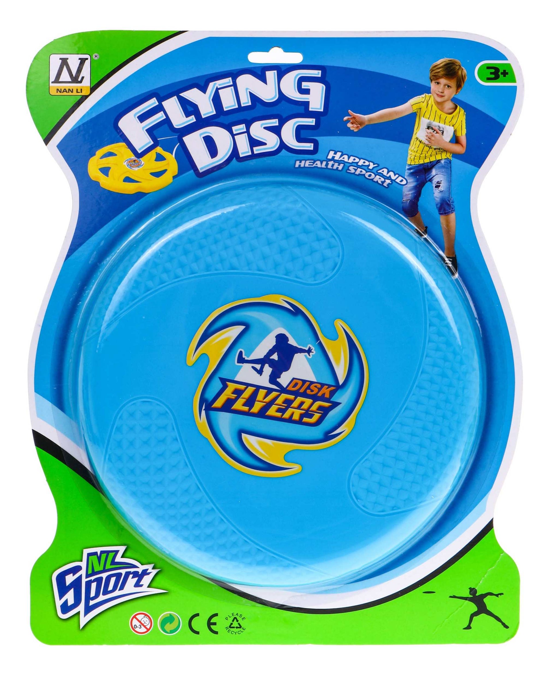 Niebieski Frisbee Latający Dysk dla dzieci i dorosłych do zabawy na świeżym powietrzu
