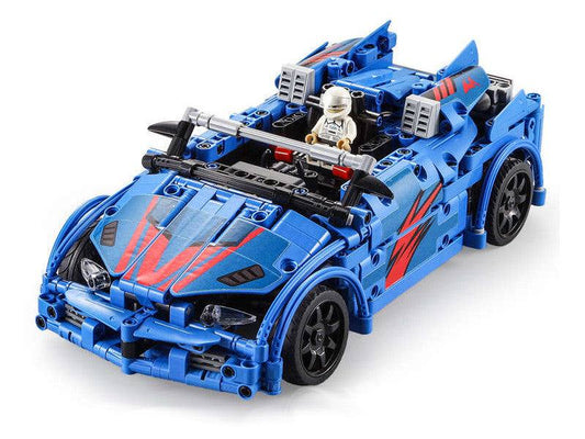 CaDA Klocki 585 blue remote-controlled racing car building set for kids age 6+ with 585 pieces and 2.4 GHz controller
