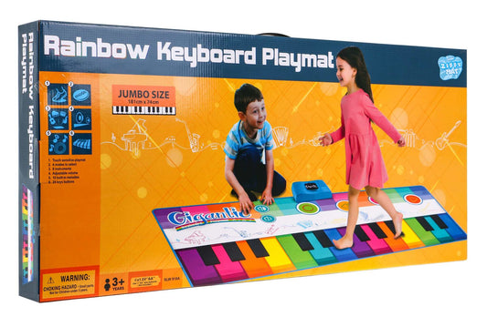 Duża mata muzyczna kolorowy keyboard z 24 klawiszami do zabawy i nauki muzyki dla dzieci