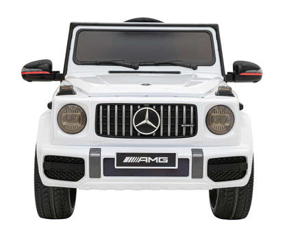 Biały Mercedes AMG G63 dla dzieci na akumulator z pilotem i LED światłami