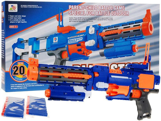Karabin Pistolet 2w1 Blaze Storm zabawka dla dzieci 8 lat z piankowymi pociskami i celownikiem laserowym