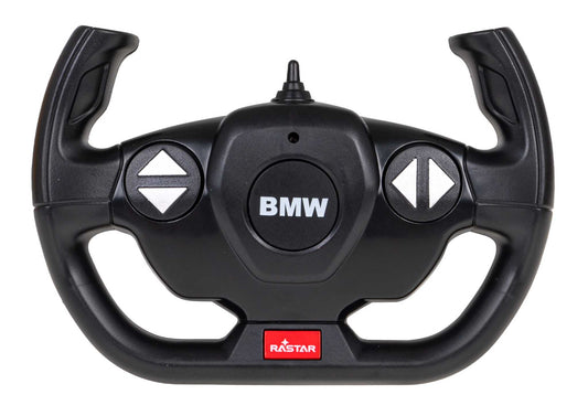 BMW X6 M RASTAR 1:14 remote control car steering wheel controller with BMW logo and control buttons