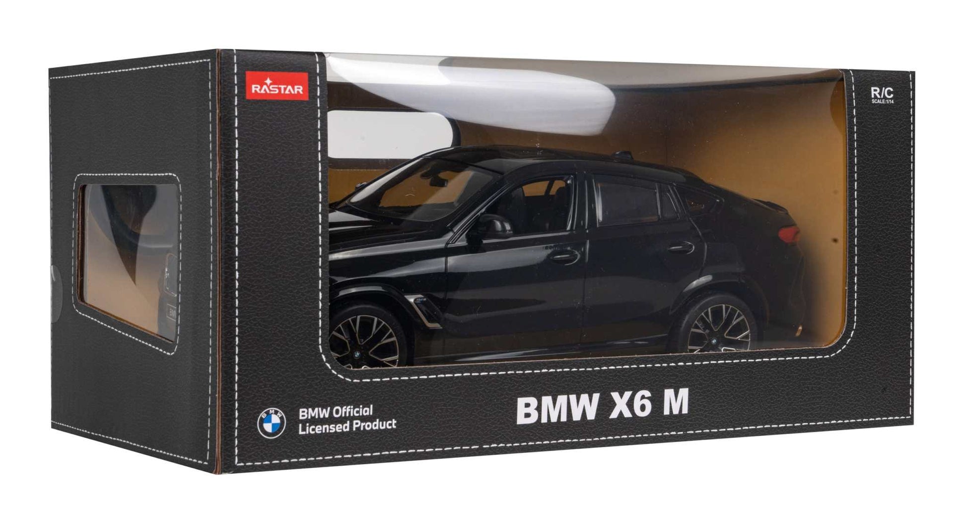 BMW X6 M 1:14 scale black remote-controlled model car by RASTAR in display box