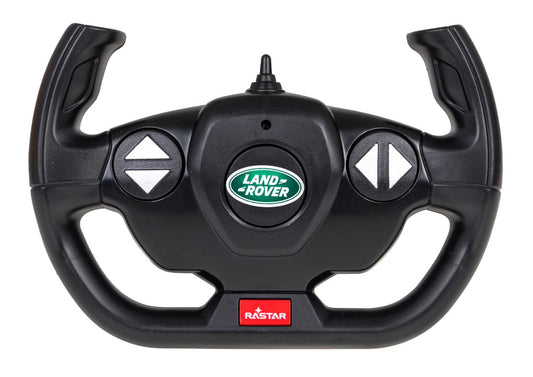 Land Rover Defender remote control steering wheel with Land Rover logo and RASTAR branding for RC car maneuvering