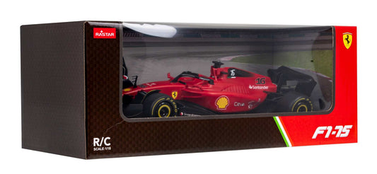 RASTAR Ferrari F1 75 1:18 zdalnie sterowany bolid wyścigowy Ferrari F1 w skali 1:18 z pilotem 2,4 GHz i zestawem naklejek
