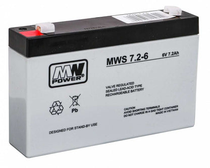 Akumulator Żelowy 6V 7,2Ah do dziecięcych pojazdów elektrycznych, żelowa i bezobsługowa bateria zestawów zabawek