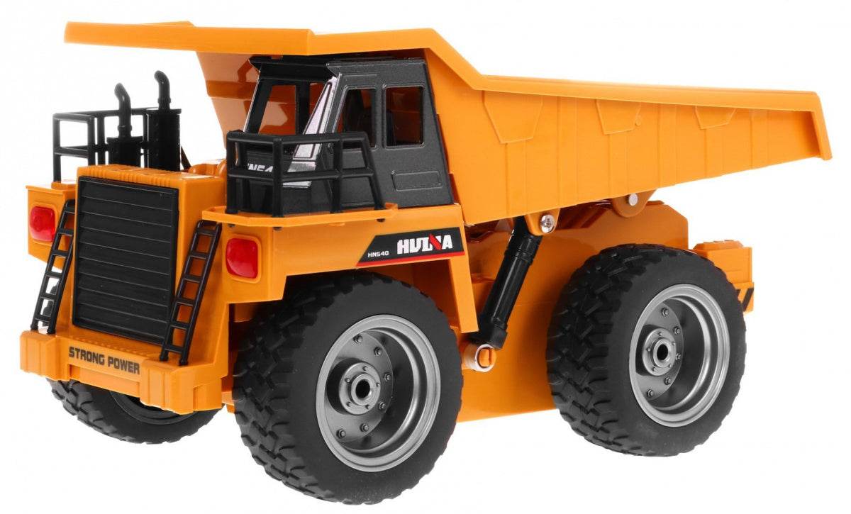 Autko RC Wywrotka metalowa kabina 1:18 pomarańczowa z pilotem 2,4 GHz do zabawy