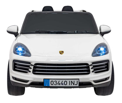 Porsche Cayenne S Na Akumulator biały dziecięcy SUV z pilotem i LED światłami