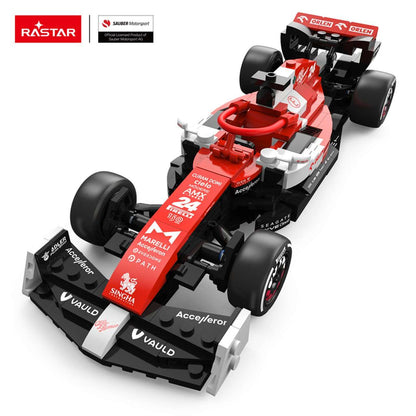 RASTAR 1:24 scale Alfa Romeo F1 C42 model car building kit with 340 ABS pieces and detailed decals