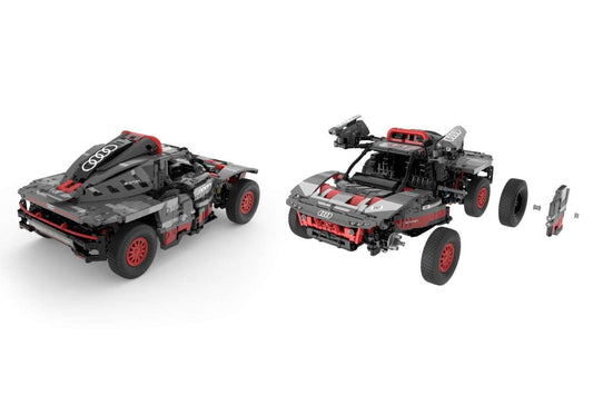 RC Audi RS Q E-tron 1:14 scale remote control car model with 1046 pieces and realistic design details