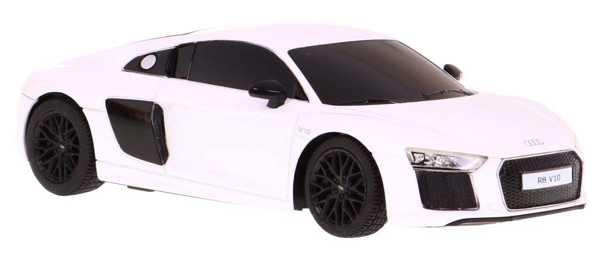 Zdalnie sterowane białe Audi R8 model 1:24 RASTAR z pilotem 2,4 GHz