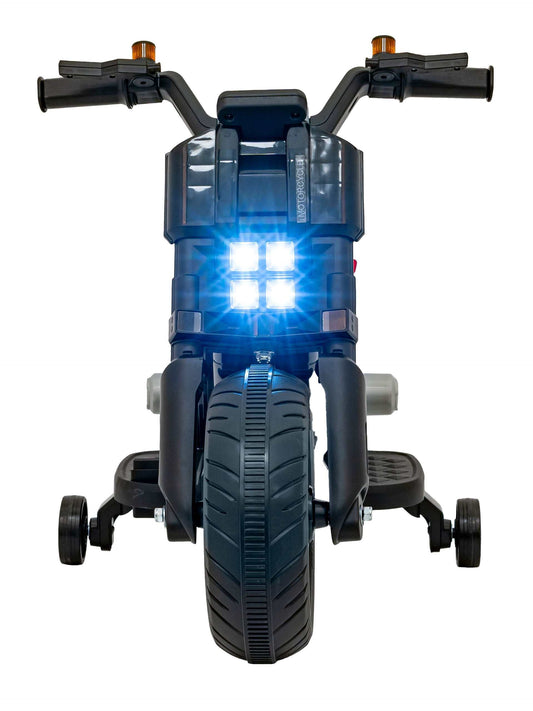 Future 88 Pojazd dziecięcy motorek czarny z 25W silnikiem i światłami LED