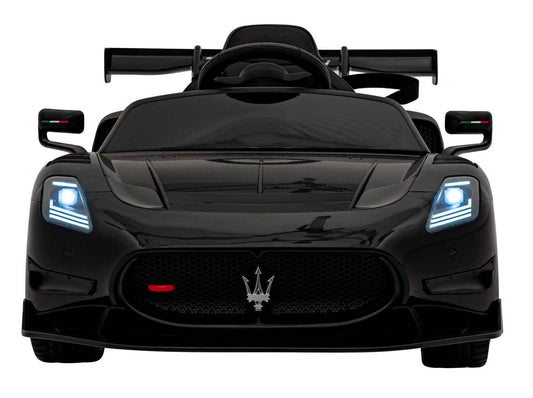 Maserati MC20 GT2 czarny dziecięcy elektryczny samochodzik z trzema prędkościami i pilotem zdalnego sterowania
