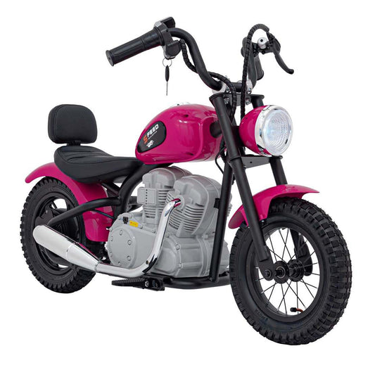 Pojazd Motor SPEED Power różowy elektryczny motor dla dzieci 250W 24V z komfortowym siedzeniem i LED światłami