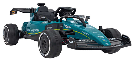 Dziecięcy elektryczny pojazd Formuła 1 Aston Martin Cognizant Aramco z LED i pilotem zdalnego sterowania