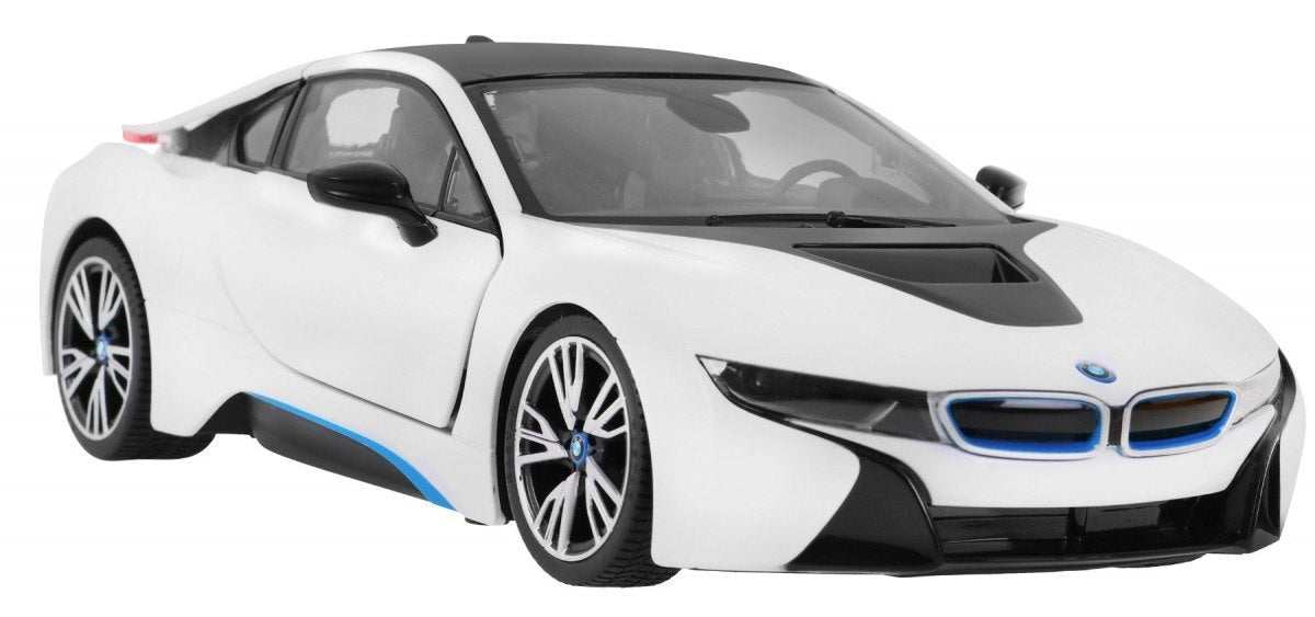 BMW i8 białe zdalnie sterowane auto RASTAR 1:14 dla kolekcjonerów