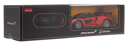 RASTAR McLaren Senna 1:24 zdalnie sterowany model wyścigowego samochodu w pomarańczowym kolorze w opakowaniu