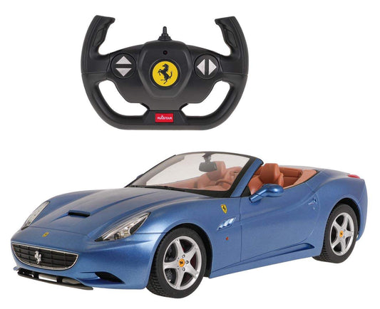 RC Ferrari California 1:12 scale remote control model car with detailed design and steering wheel controller