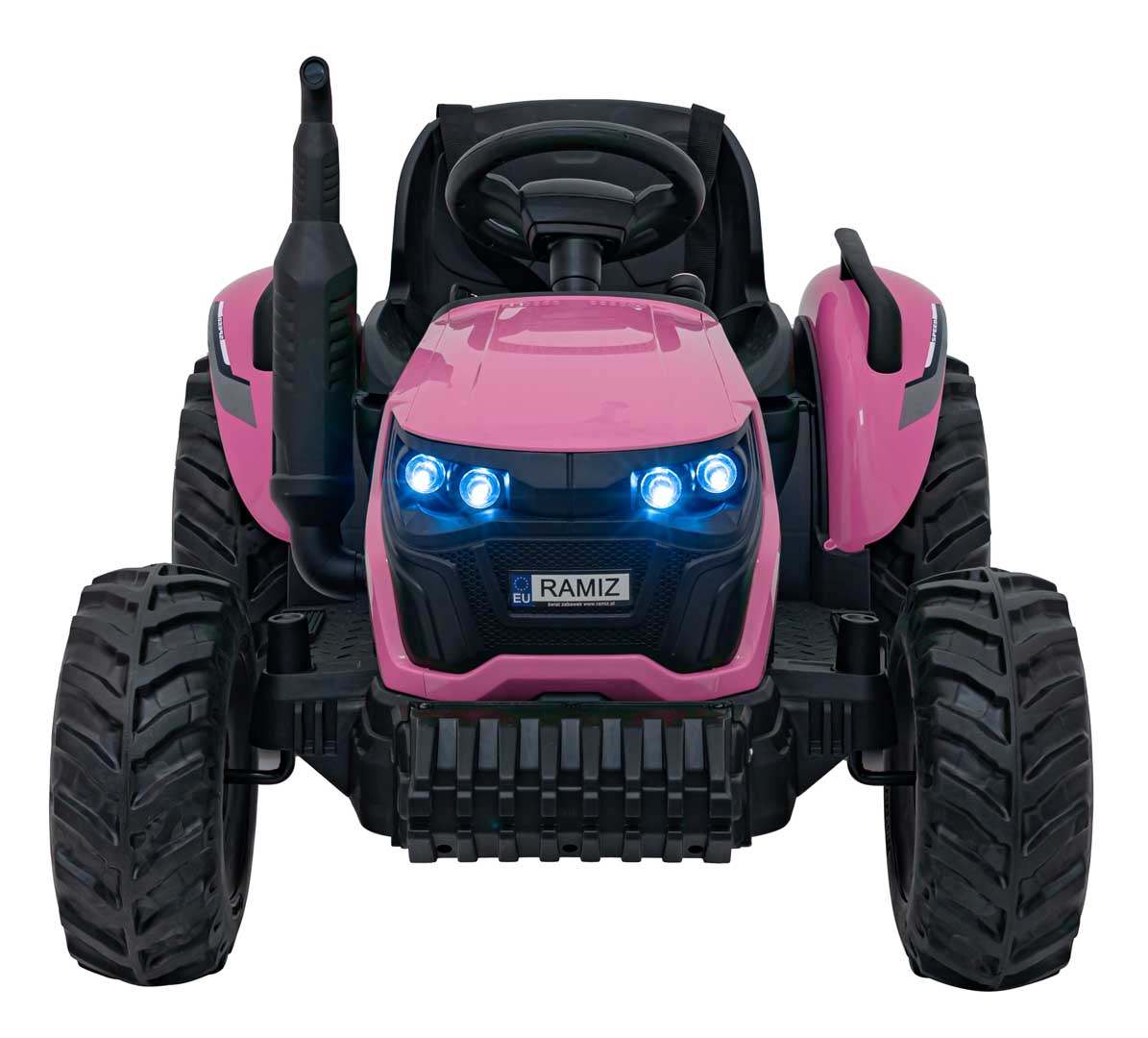 Traktor GROW 1804 różowy pojazd dla dzieci z 24V, pilotem, MP3 i Bluetooth