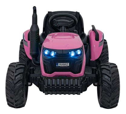 Traktor GROW 1804 różowy pojazd dla dzieci z 24V, pilotem, MP3 i Bluetooth