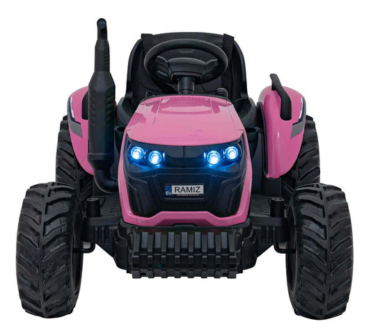 Traktor GROW 1804 różowy pojazd dla dzieci z 24V, pilotem, MP3 i Bluetooth