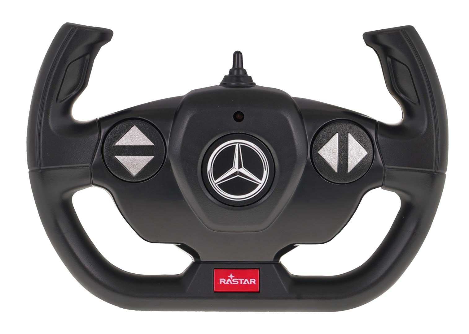 RASTAR Mercedes G63 RC car black remote control with steering wheel design and logo