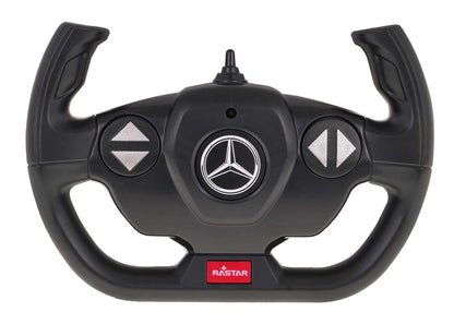 RASTAR Mercedes G63 RC car black remote control with steering wheel design and logo