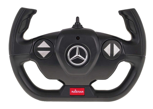 RASTAR Mercedes G63 RC car black remote control with steering wheel design and logo