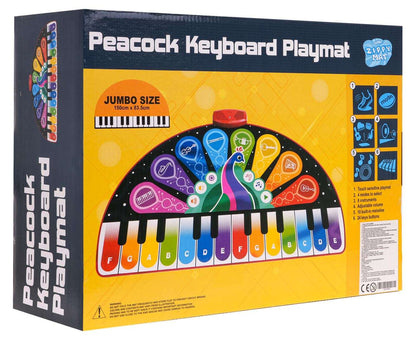 Mata Muzyczna Keyboard dziecięca mata edukacyjna z 24 klawiszami i 8 instrumentami rozwijająca zdolności muzyczne od 3 lat