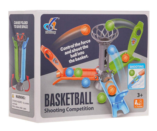 Gra Zręcznościowa Kto Pierwszy kolorowa gra zręcznościowa dla dzieci od 3 lat z piłkami i koszykami do celowania