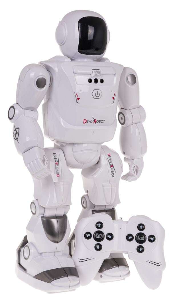 Biały Mega Robot zdalnie sterowany dla dzieci od 5 lat z pilotem RC i ruchami ręki, trwały i interaktywny.