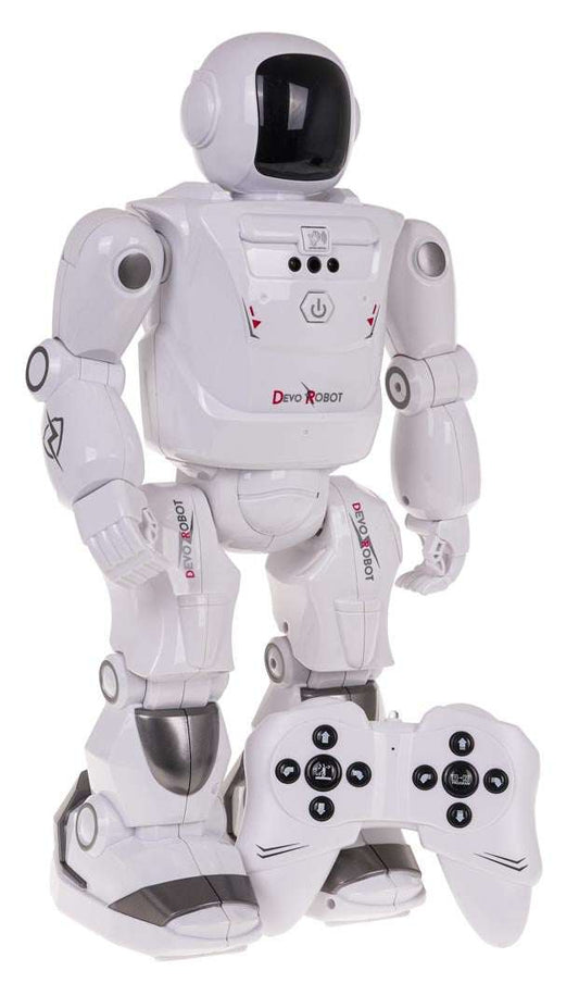 Biały Mega Robot zdalnie sterowany dla dzieci od 5 lat z pilotem RC i ruchami ręki, trwały i interaktywny.