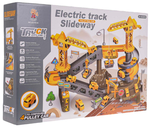 MEGA Tor Budowlany 44-element construction playset with movable cranes and vehicles for children aged 3 and up