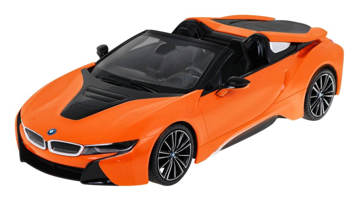 BMW i8 Roadster zdalnie sterowane auto 1:12 pomarańczowy model RC dla fanów motoryzacji