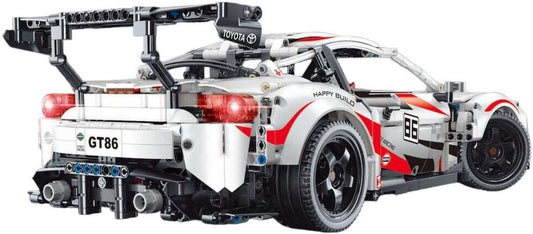 Klocków Super Car GT86 biały sportowy model z 2586 elementów dla dzieci z ruchomymi częściami