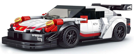 Zestaw Klocków Auto sportowy biały samochód z 349 elementów do budowy dla dzieci