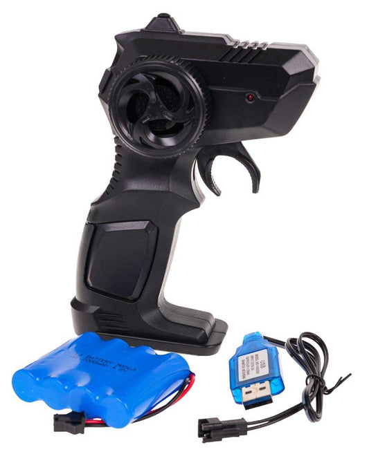 Monster Rock Crawler remote control transmitter with battery pack and charger accessories