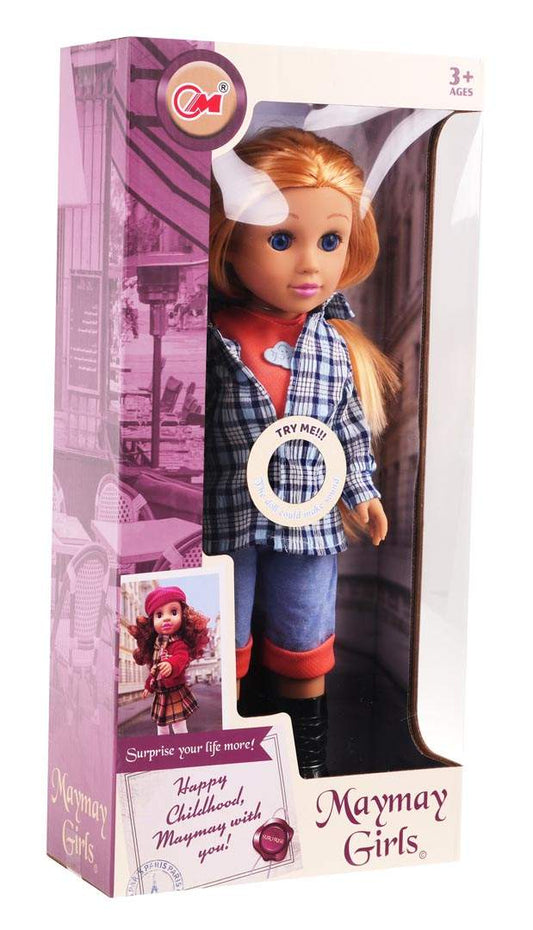 Lalka Karolinka doll with movable limbs and interchangeable clothes in packaging for kids 3+ years