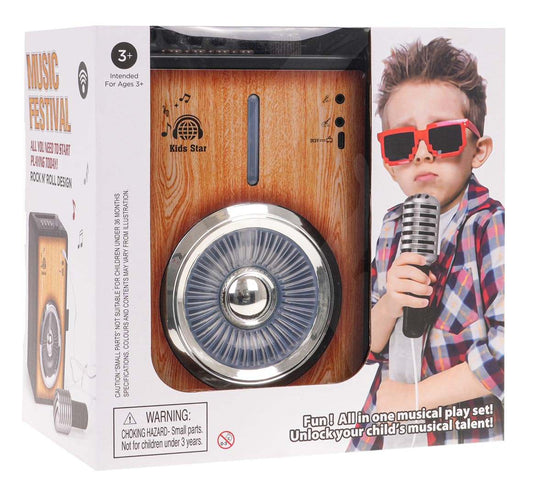 Wzmacniacz Bluetooth z mikrofonem dla dzieci od 3 lat do karaoke i odtwarzania muzyki bezprzewodowo